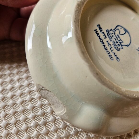 Delfts Holland Blue and White Windmill Ashtray - Picture 5 of 8